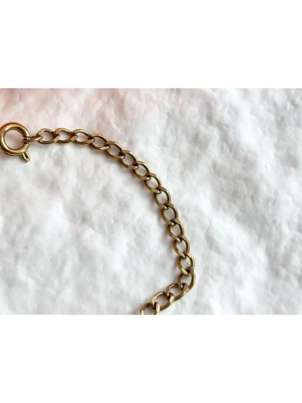Heart Shaped Chainlink 80's Vintage Curb Chain Panel Bracelet